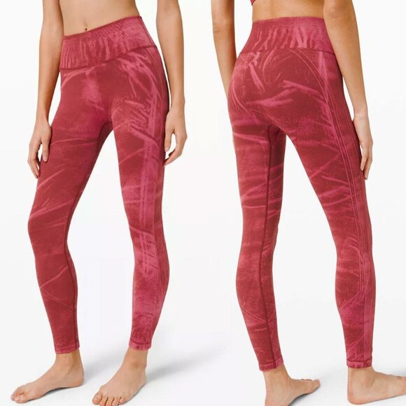 Lululemon Women's Stone Wash Chianti Ebb to Street Tight - Size 2 - Picture 1 of 5